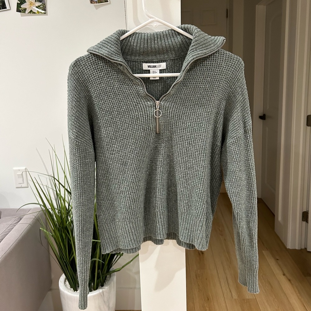 William Rast Half Zip Knit Sweater